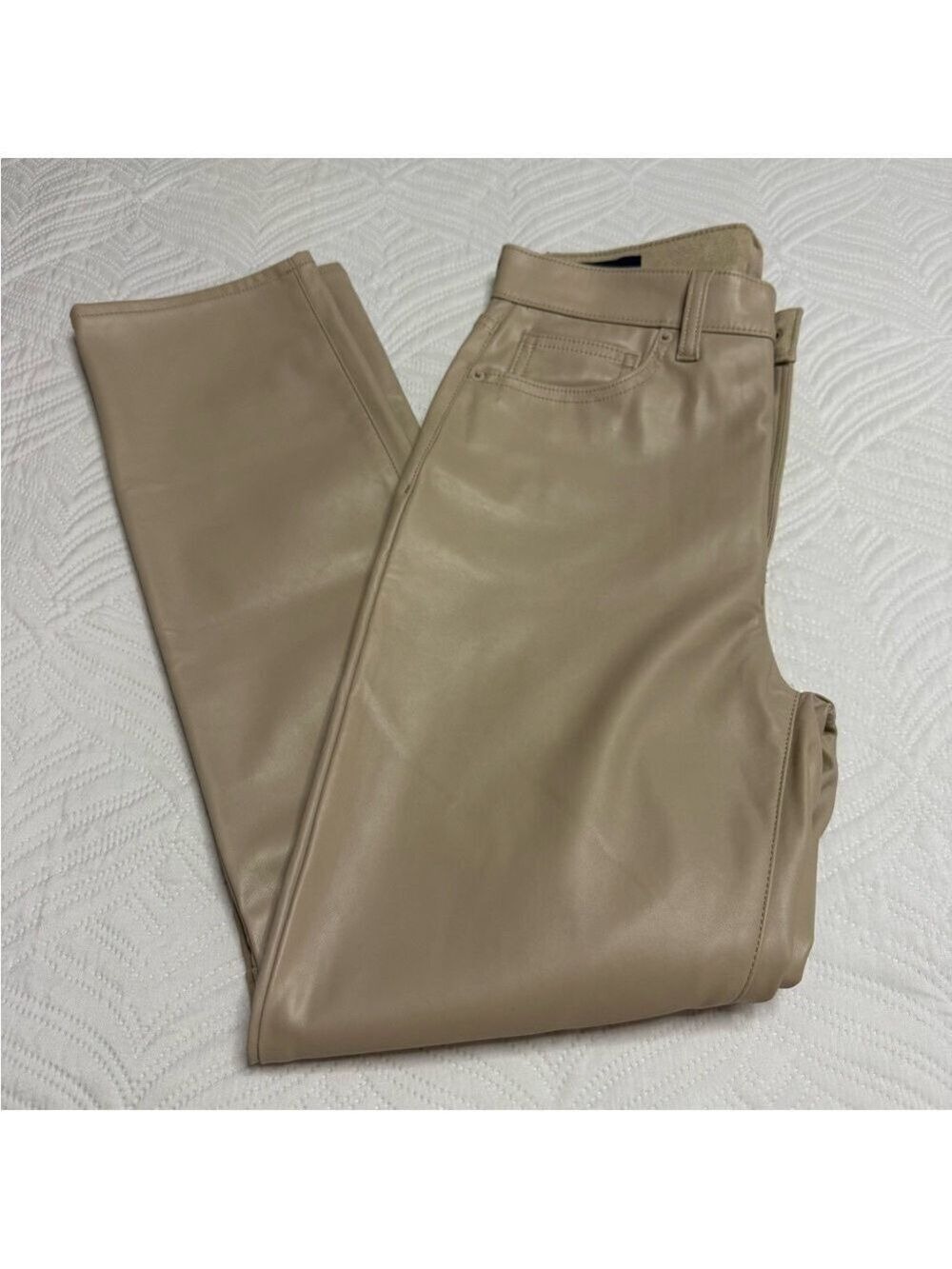 GAP Vintage Women’s Tan Faux Leather Pants. Size 6/28R - Picture 2 of 7